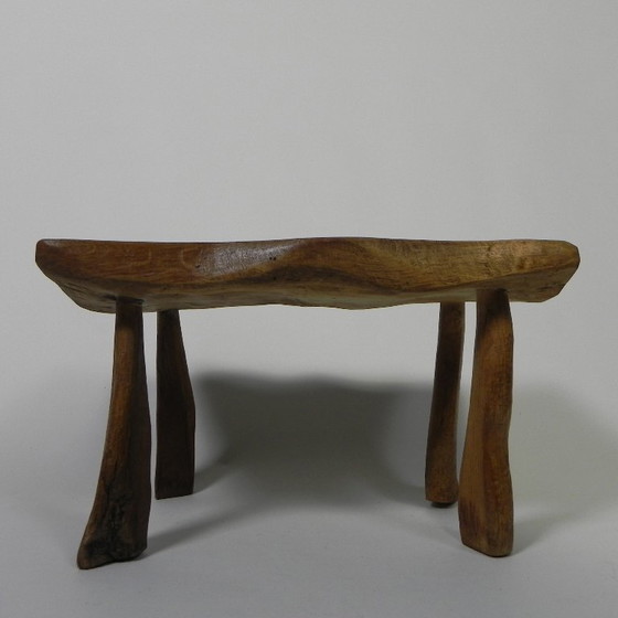 Image 1 of Tabouret vintage en tronc de chêne, années 1960