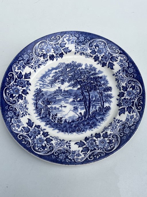 Piatto vintage Broadhurst in pietra ferrosa dello Staffordshire