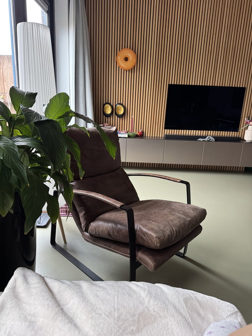 Poltrona in pelle Goossens Lex