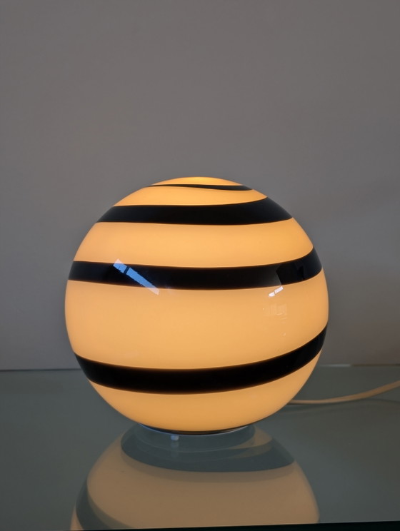 Wofi Leuchten Swirl Black & White Lamp – Tafellampen, Glass, Plastic (photo 3 of 8)