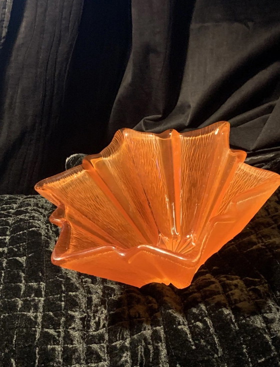 Star Cup Awarded to Pierre D’Avesn - Rare Flaming Orange – Vases, Glass (photo 7 of 9)