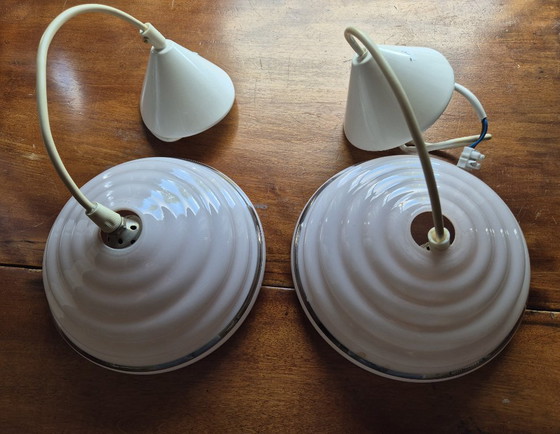 Image 1 of 2 lampes suspendues vintage roses