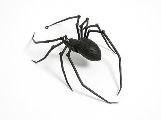 Image 1 of Prachtige Italiaanse Mid Century Moderne "Spin" wanddecoratie van ijzer