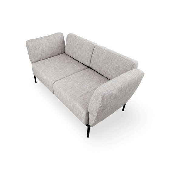 Original Ligne Roset 2-seater Sofa Couch Designer Peter Maly, 2 seaters, Textile, Grey (photo 8 of 10)