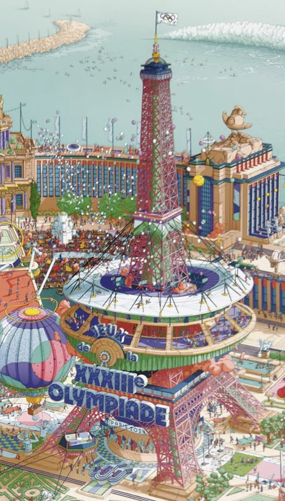 Image 1 of Ugo Gattoni - Manifesto dei Giochi Olimpici di Parigi 2024