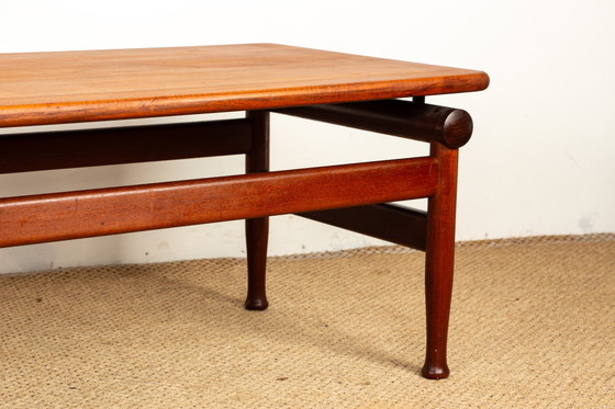 Image 1 of Mesa de centro o banco de entrada muy grande de teca danesa por Borge Mogensen para Soborg mobelfabrik.