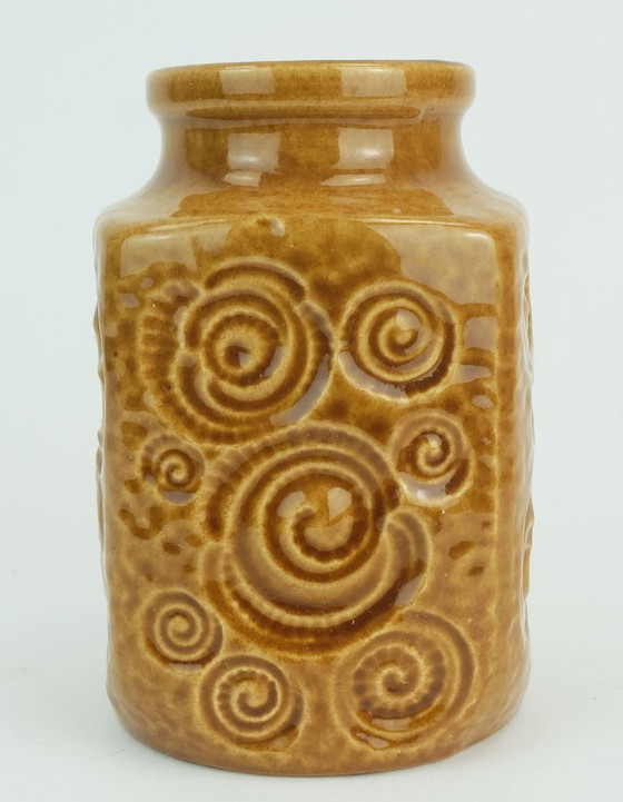 Image 1 of vaso scheurich mid century 1960s decor jura ochre glaze modello 282-16