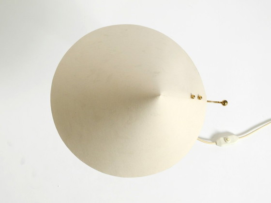 Image 1 of Beautiful large mid-century modern brass crow's foot table lamp by Kalmar Austria