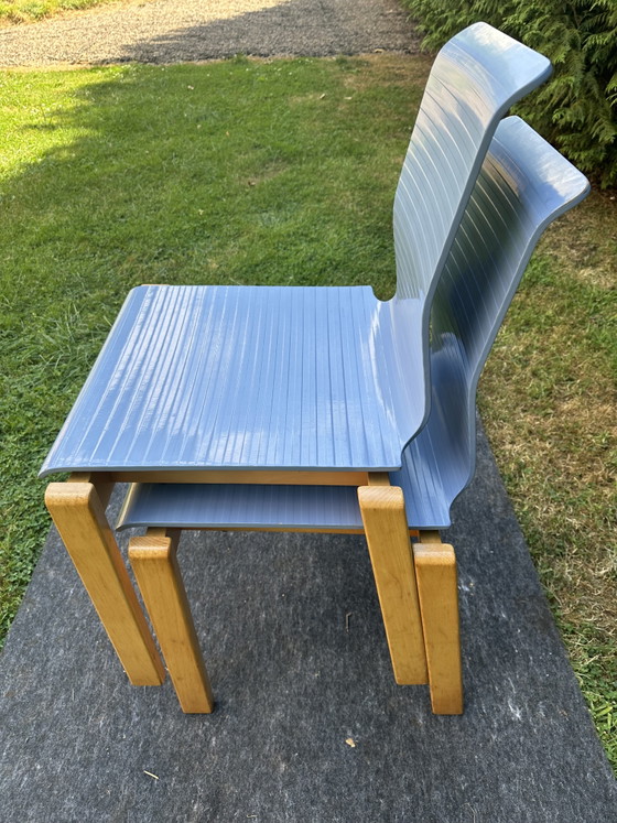 Wilkhahn - Stapelbare stoelen van beukenhout en multiplex – Eetkamerstoelen, Wood (photo 5 of 15)