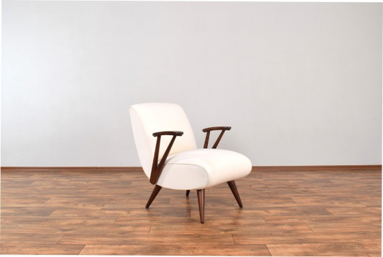 Mid-Century Modular Polish Armchairs, 1960s, Set of 2 – GFM, Wood, Wool (photo 8 of 20)