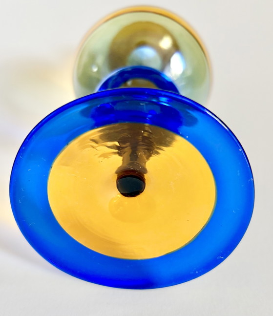 Wunderschöne Mid-Century Glaskunst-Vase – Mundgeblasen & Filigran (Lauscha um 1960/1970) – Vasen (photo 5 of 6)