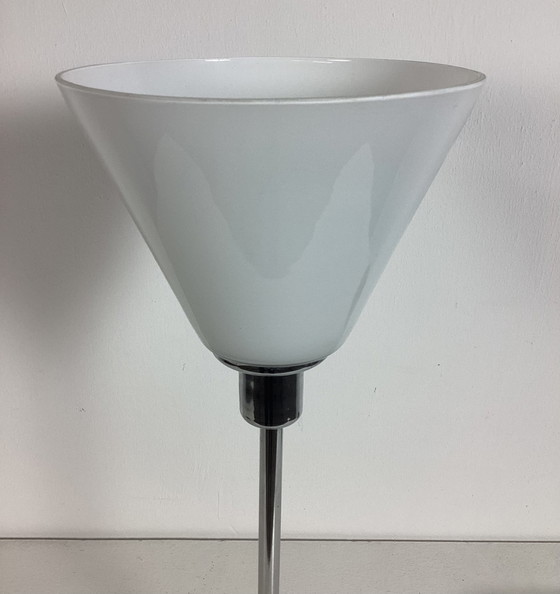 Image 1 of Lampada postmoderna vintage in stile art déco in vetro e marmo