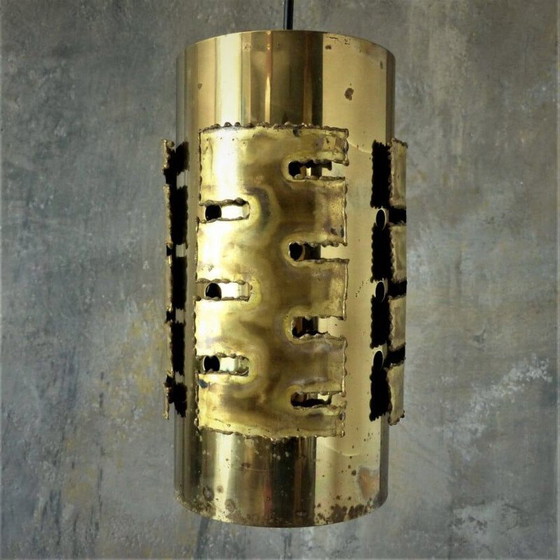 Image 1 of Vintage brutalist ceiling lamp by Svend Aage Holm Sørensen for Holm Sørensen and Co.