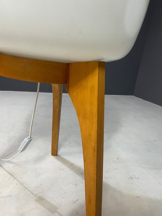 Image 1 of Gran lámpara de pie de ULUV, madera y vidrio esmerilado, Checoslovaquia, años 60