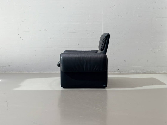 Image 1 of Zwarte leren fauteuil DS-2011 van De Sede, Zwitserland, jaren 80.