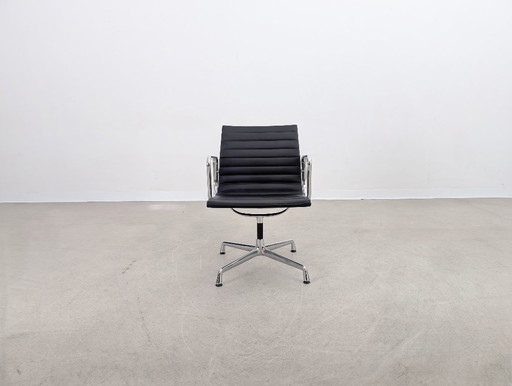 Original Vitra Charles & Ray Eames chair EA 108, black leather