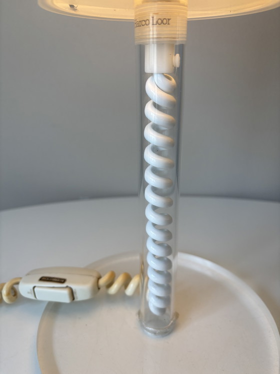 Harco Loor Table Desk Lamp With Perspex Frame & Glass Bowl, 1960s – Table lamps, Plastic (photo 5 of 11)