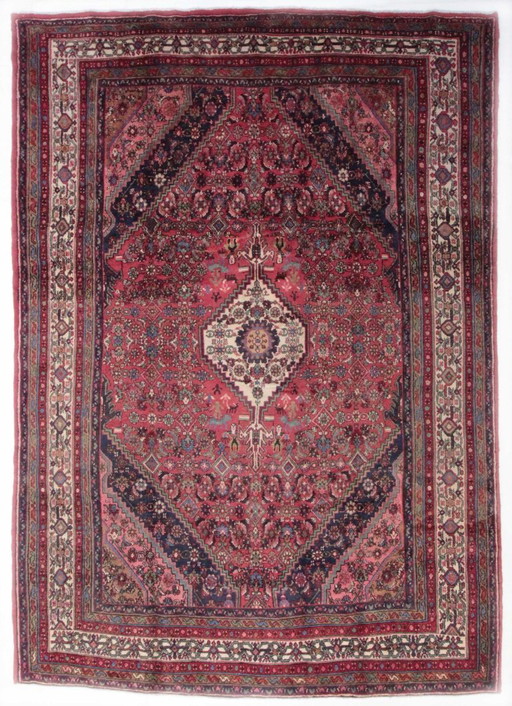  Tapis persan noué à la main Hamadan Patina