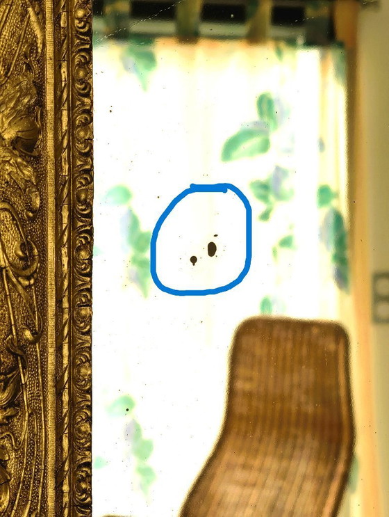 Image 1 of Grande specchio con frontale in stile Napoleone III