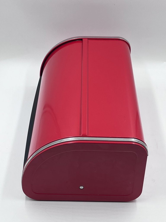 Image 1 of Red Brabantia bread box, 1980s vintage design