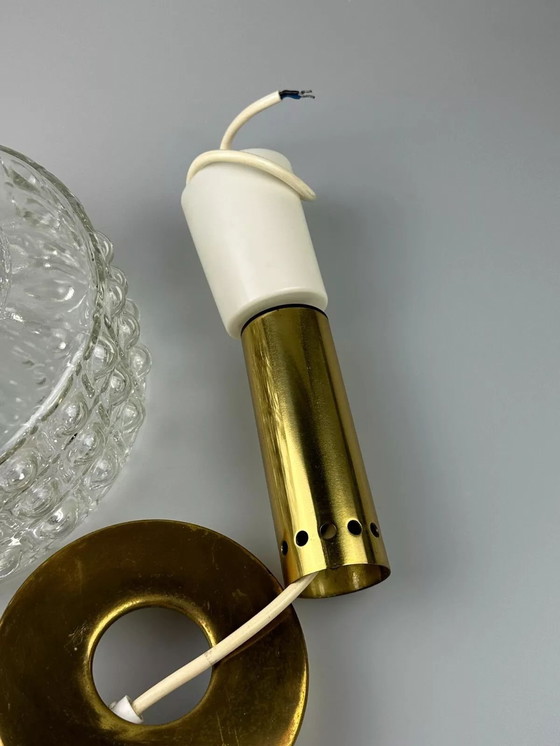 Image 1 of Lampada a sospensione VEB anni '60-'70, lampada da soffitto a bolle, ottone, vetro, design spaziale