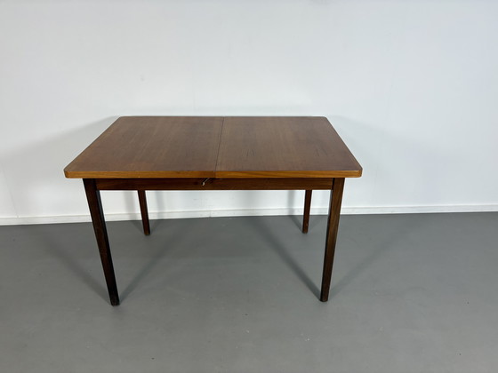 Image 1 of Tafel in teak vintage uitschuifbare jaren' 60. Uitgeschoven 190 cm