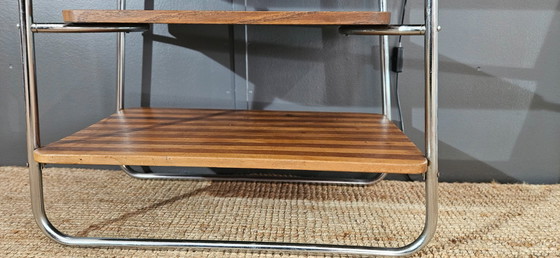 Image 1 of Mid-century tubular frame side table