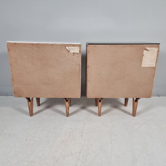 Nightstands by Frantisek Mezulanik, 1970s, Set of 2, Wood, White (photo 9 of 10)