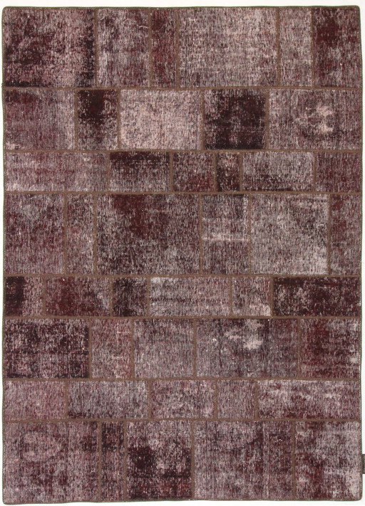 Tapis persan original noué à la main Vintage Patchwork Art Modern 240 X 170 cm Top condition