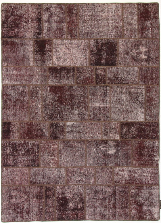 Image 1 of Origineel handgeknoopt Perzisch tapijt Vintage Patchwork Art Modern 240 X 170 Cm Topconditie