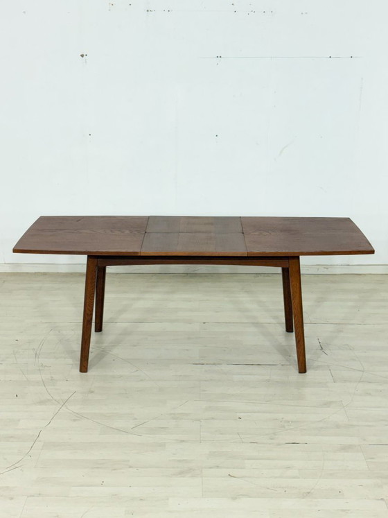 Image 1 of Vintage Dining Table / Mid-Century Extendable and Height-Adjustable Dining Table / 1960s Kitchen Table