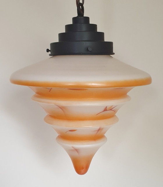 Image 1 of Unique Art Deco pendant lamp from the 1930s.