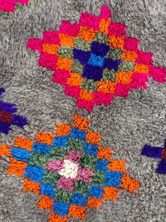 Image 1 of Marokkanischer Berberteppich Beni Ouarain M’rirt, handgewebt aus Wolle, geometrisches und farbenfrohes Design