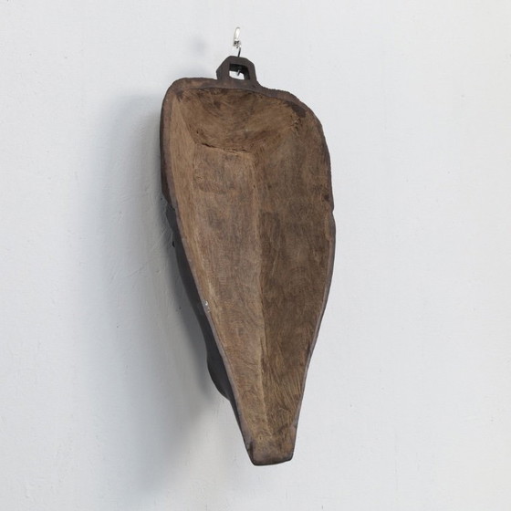 Image 1 of Maschera africana in legno intagliata a mano, anni '80