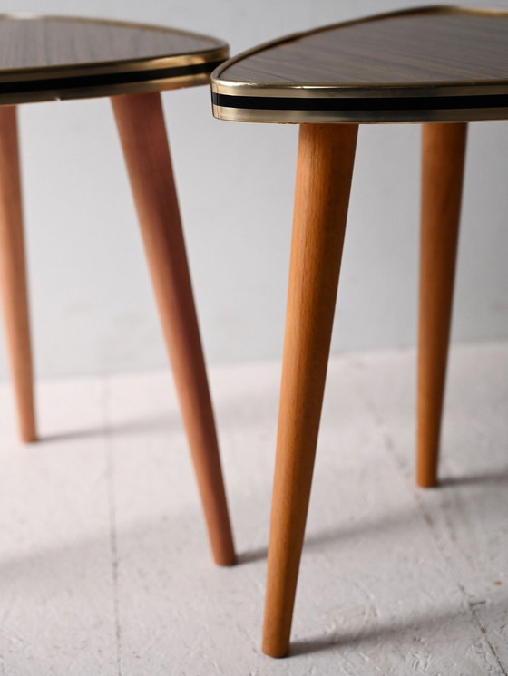 Image 1 of Pair of vintage Scandinavian stools in laminate