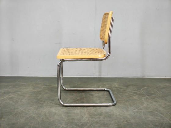 Italian Cesca B32 Style Cane And Chrome Cantilever Chair, 1970s – Dining chairs (photo 4 of 12)