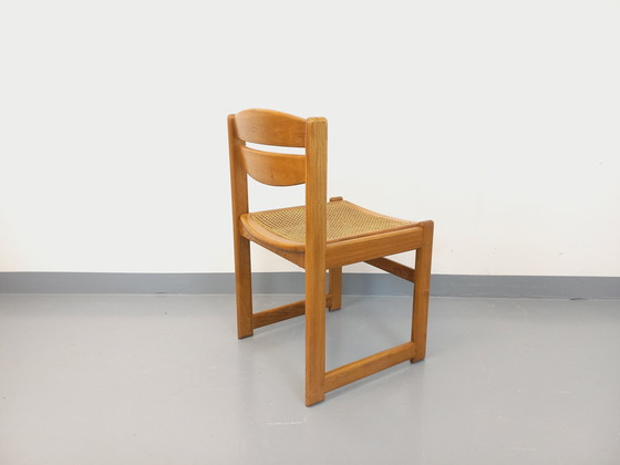 Image 1 of Vintage sled chair in beechwood and cane from the 70s and 80s