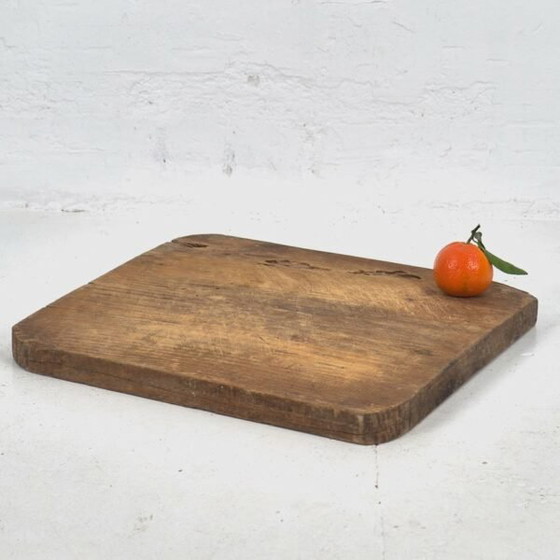 Antikes quadratisches Schneidebrett (ca. 1920) #1 – Küchenzubehör, Wood, Rustic (photo 5 of 9)