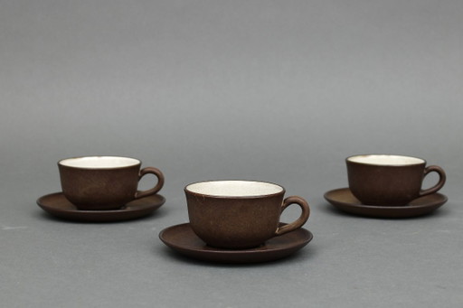 Zaalberg Holland - Meindert Zaalberg (1907-1989) - Klei en vuur - servies - Brutalist 