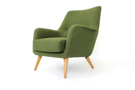 ¡Genial! Sillón Knoll Mid-Century / Sillón Vintage, elegante tapizado con fina lana virgen.