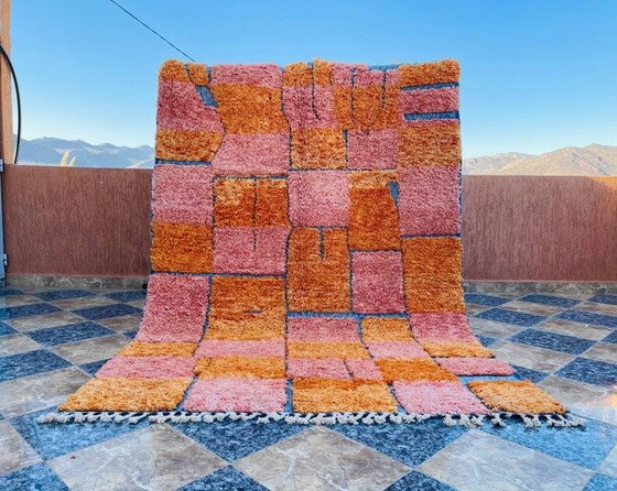 Handgemaakt kleurrijk vloerkleed uit het Atlasgebergte 3/2m – Vloerkleden en tapijten, Wool, Bohemian (photo 2 of 8)
