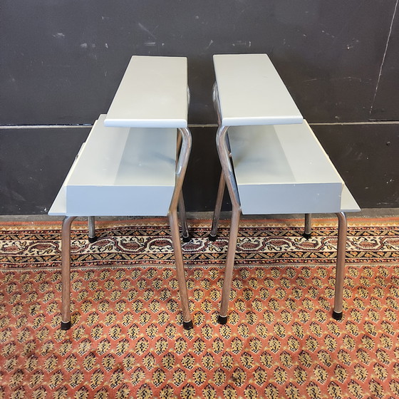 Image 1 of Vintage (1950s) Blue Auping Bedroom Set (Wim Rietveld) Mid Century Bedroom Set