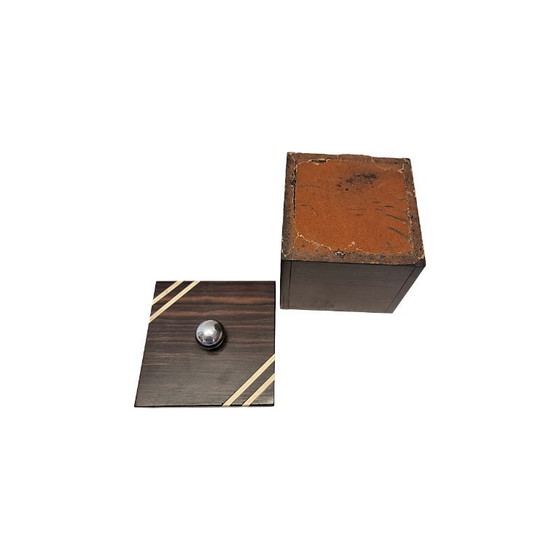 Image 1 of Französische Art-déco-Dose aus Palisanderholz mit Deckel. 1920er/1930er Jahre