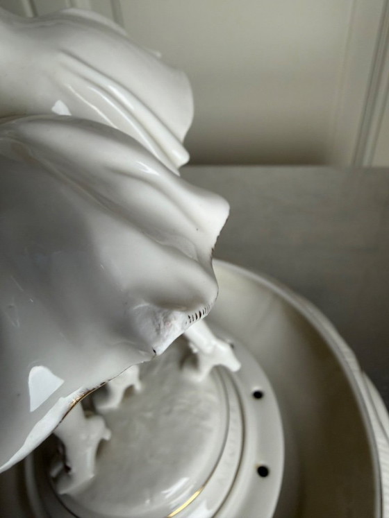 Image 1 of Hutschenreuther Selb Art Department – ​​Karl Tutter – Original two-part flower arrangement dish “Lovers / The Kiss”