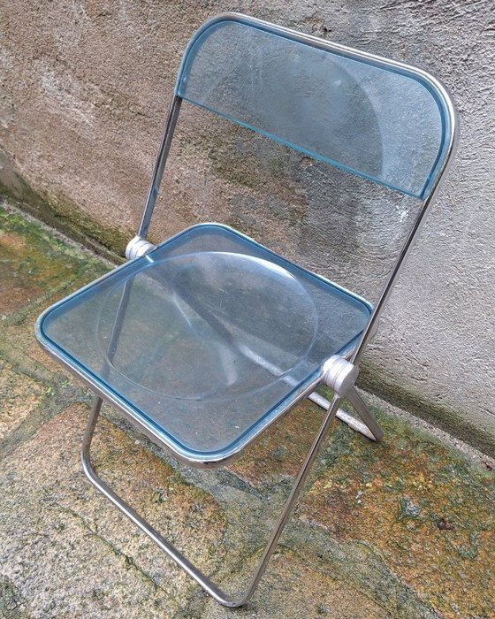 Image 1 of Sedia Plia in plexiglas blu di Giancarlo Piretti per Castelli