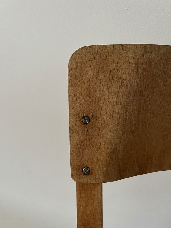 Image 1 of 4x Vintage wooden dining chairs