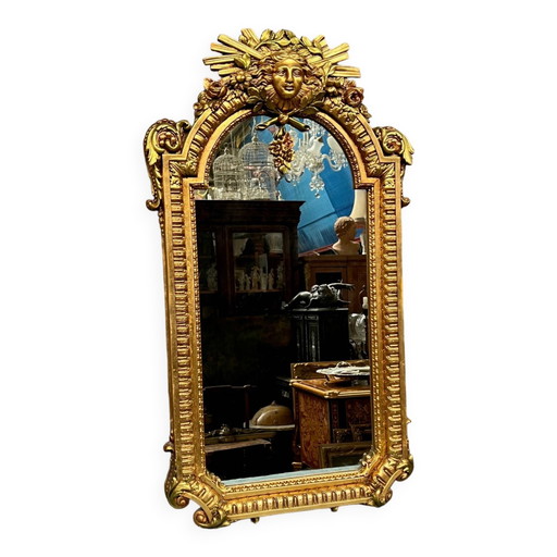 Vincenzo Fancelli – Franklin Mint. Miroir de créateur de style Louis XIV. – spiegels