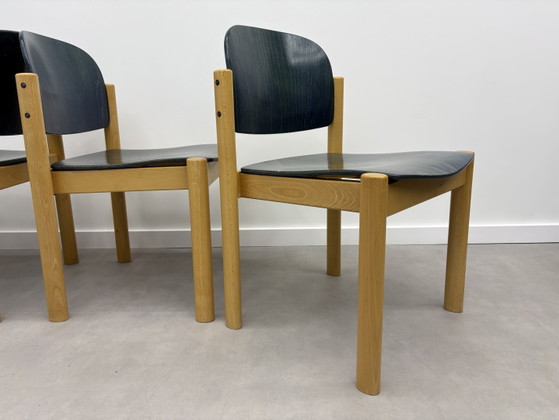 4 x Vintage Kusch & Co Design Stoelen – kusch co, Eetkamerstoelen, Wood (photo 5 of 15)