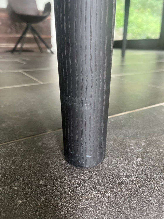 Image 1 of 1x Tisch TAVOLO95 von DePadova 140 x 140 cm mit Marmorplatte und kohlschwarzen Beinen in Bestzustand von Privat