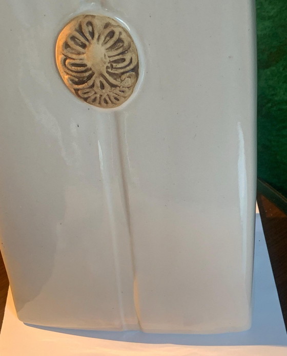 Grande Vaso Decorativo in Gres con Decorazione Antica e Drappeggio Stilizzato – Vasi, Ceramic (photo 5 of 9)